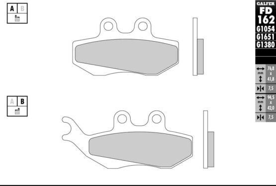 Semi-Metallic Compound Brake Pads