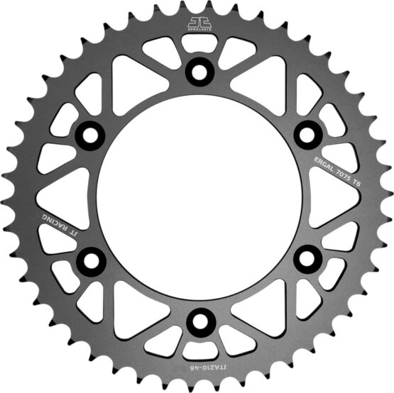 Black Aluminum Rear Sprocket - 46 Tooth 520