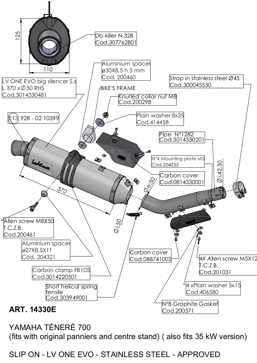 LV One Evo Stainless Steel Slip On Exhaust - Image 6