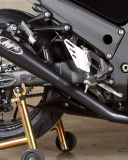 Retro Drag Black Dual Slip On Exhaust