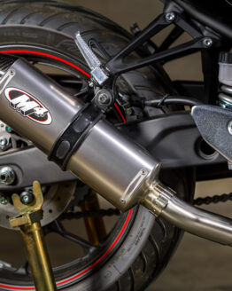 Full Exhaust W/ Titanium Muffler & Stainless Tubing