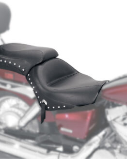 Touring Concho Studded Vinyl 2-Up Seat - Black