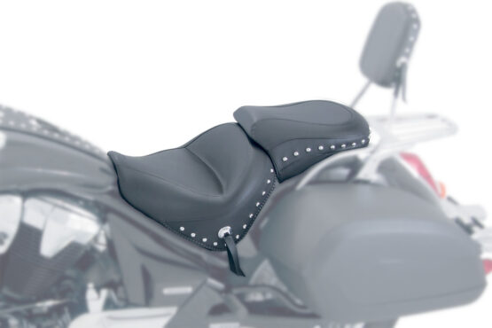 Touring Concho Studded Vinyl 2-Up Seat - Black