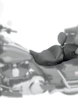 Super Touring Studded Vinyl 2-Up Seat Backward w/Backrest