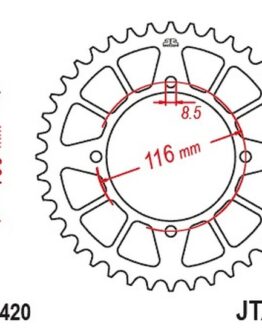 Black Aluminum Rear Sprocket 50T 420 Fits Kawasaki Suzuki