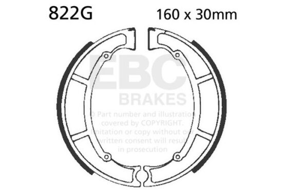 Grooved Organic Brake Shoes - Image 3