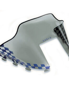 Powermadd Cobra Mid Smoke Purple Checker Windshield 14in For Polaris