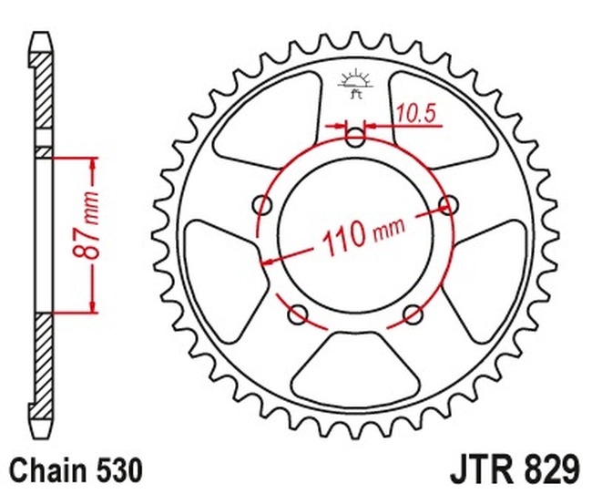 Steel Rear Sprocket - 43 Tooth 530 - Image 3