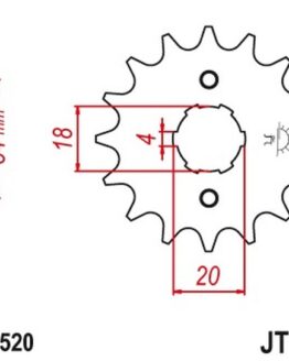 JT Steel Front Sprocket 14T-520 For 83-02 Honda XL/XR 200R/250R