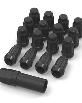 Bullite Lug Nut Set Black w/ Key 12x1.25 (16PCS)