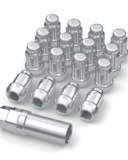Bullite Wheels Lug Nut Set w/ key Chrome 12x1.25 (16PCS)