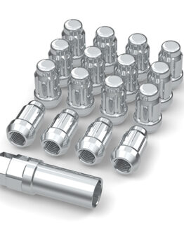 Bullite Wheels Lug Nut Set w/ key Chrome 12x1.5 (16PCS)