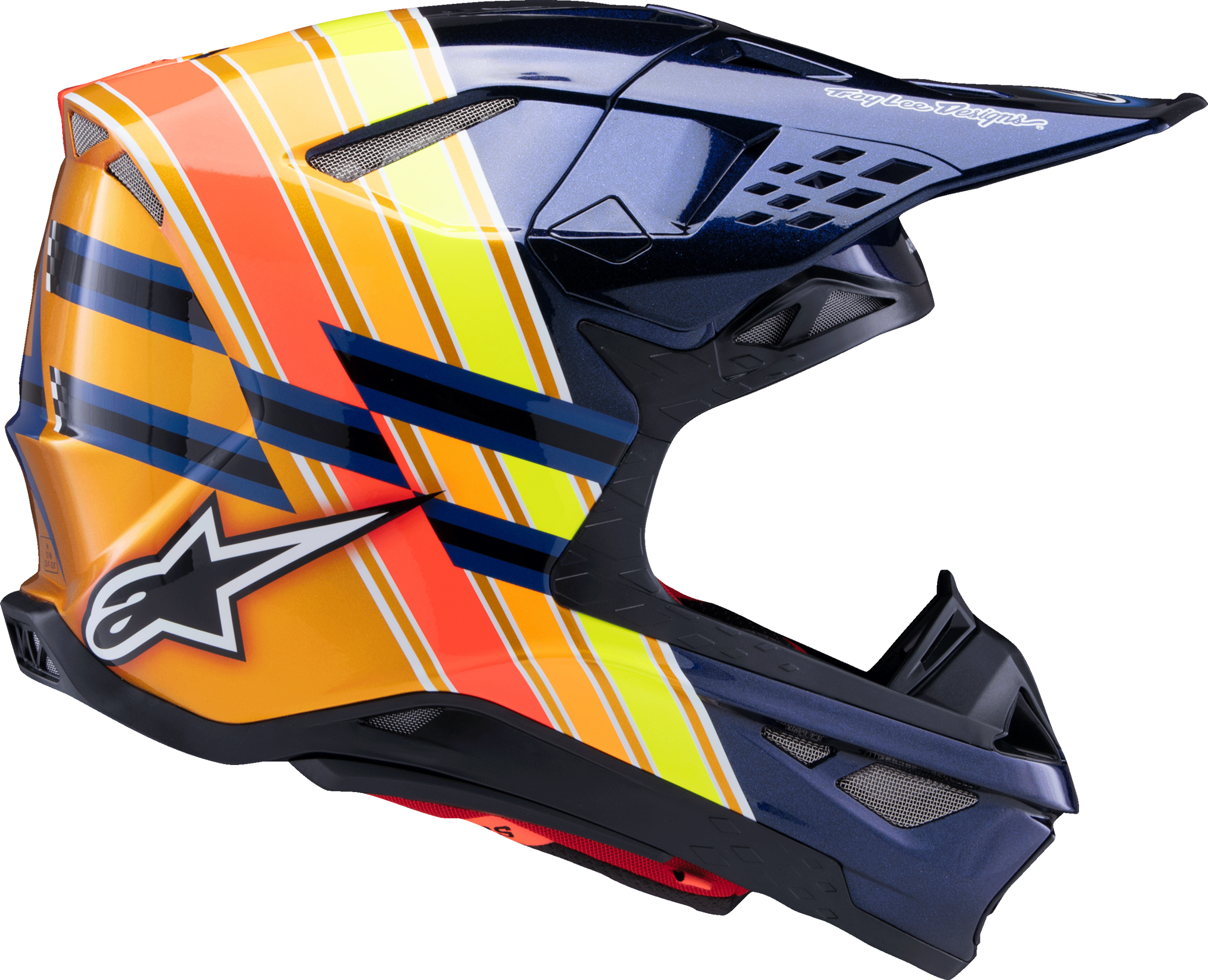 Alpinestars SM10 TLD MIPS Helmet XL Blue/Orange/Yellow - Image 4