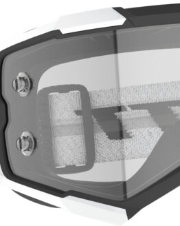 Scott Fury Goggle Black/White with Clear Lens