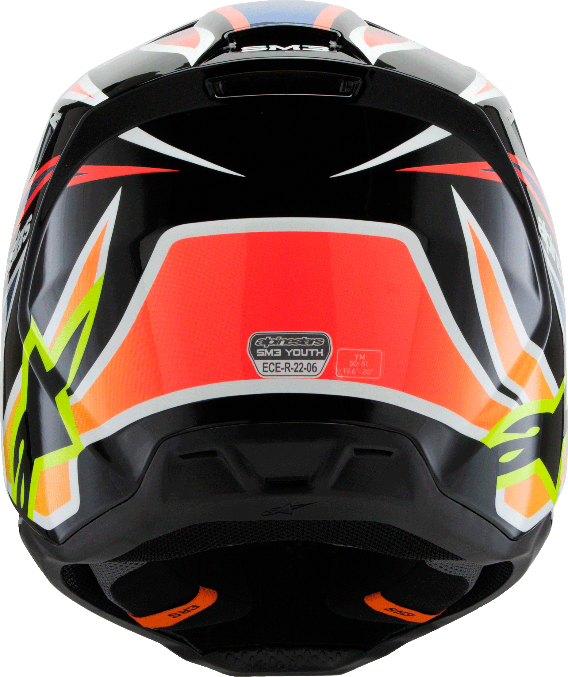 Alpinestars SM3 Youth Wurx Helmet YS Black/Yellow/Blue/Red - Image 7