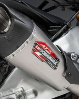 Yoshimura AT2 Stainless Slip-On Exhaust Silver Fits 22-24 Yamaha MT-10