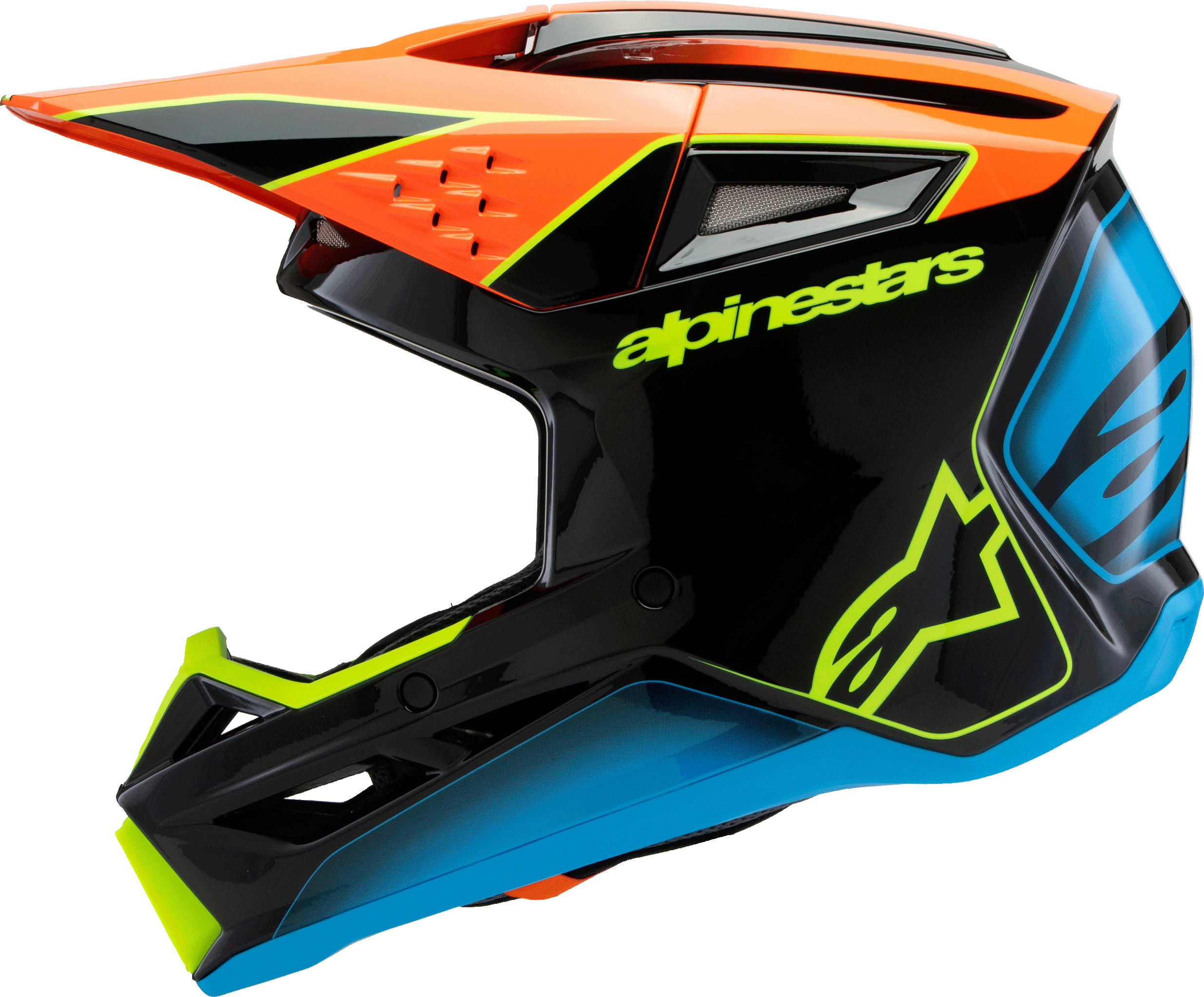 Alpinestars SM3 Youth Fray Helmet Black/Orange YM - Image 4