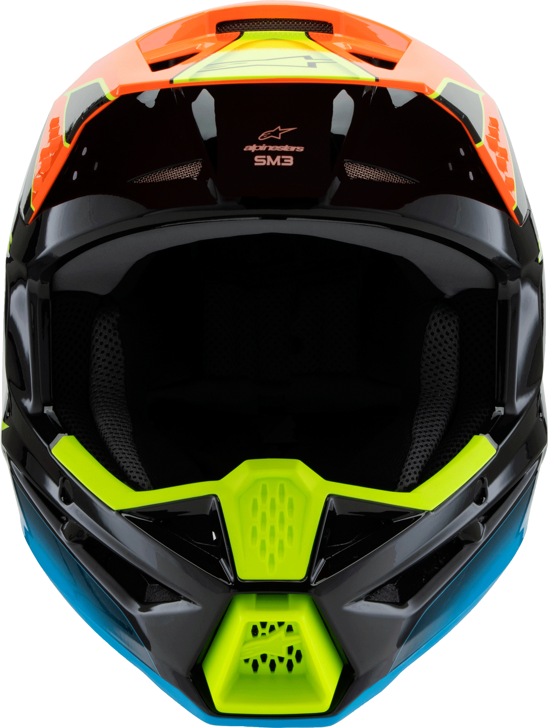 Alpinestars SM3 Youth Fray Helmet Black/Orange YM - Image 6