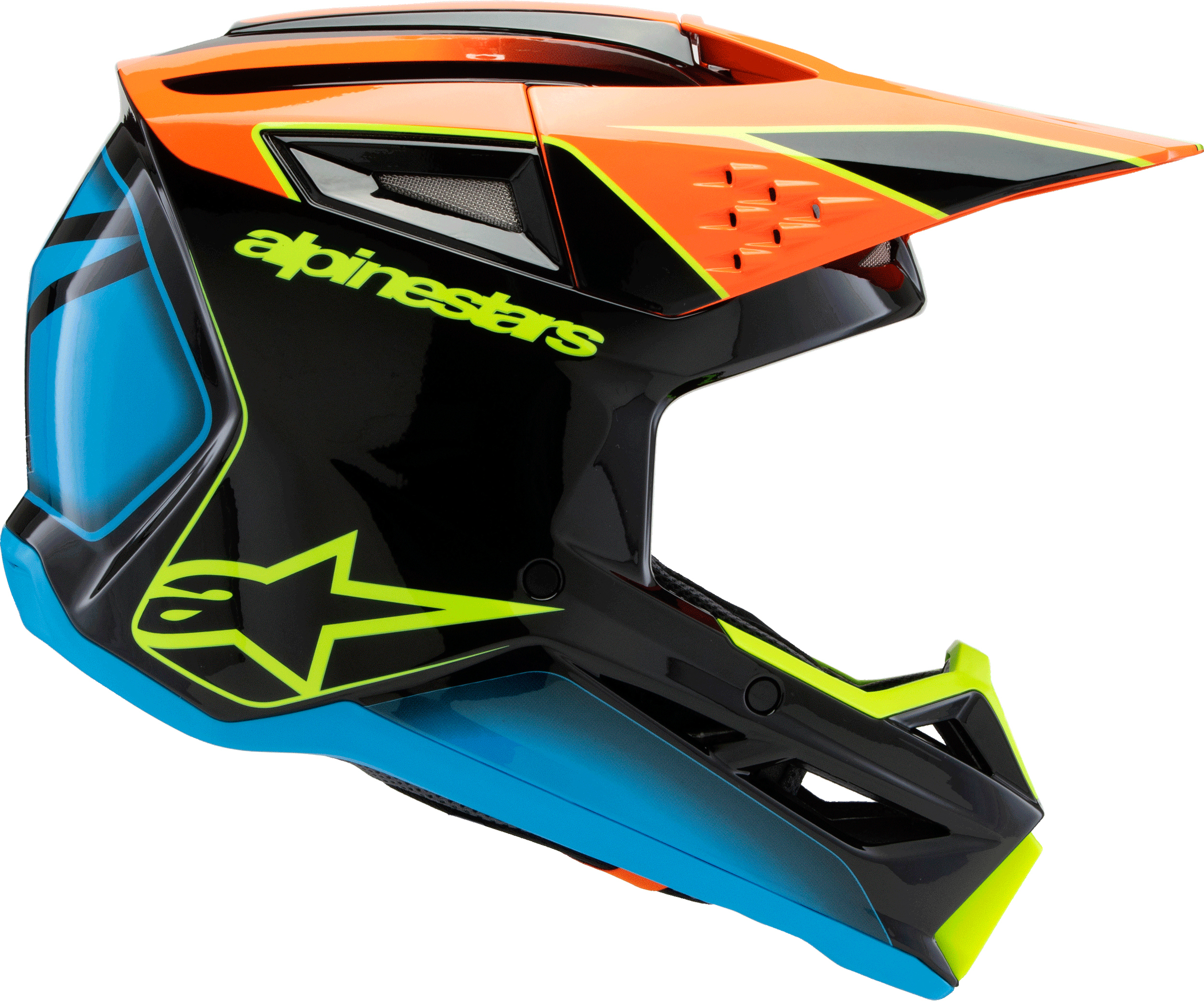 Alpinestars SM3 Youth Fray Helmet Black/Orange YM - Image 7