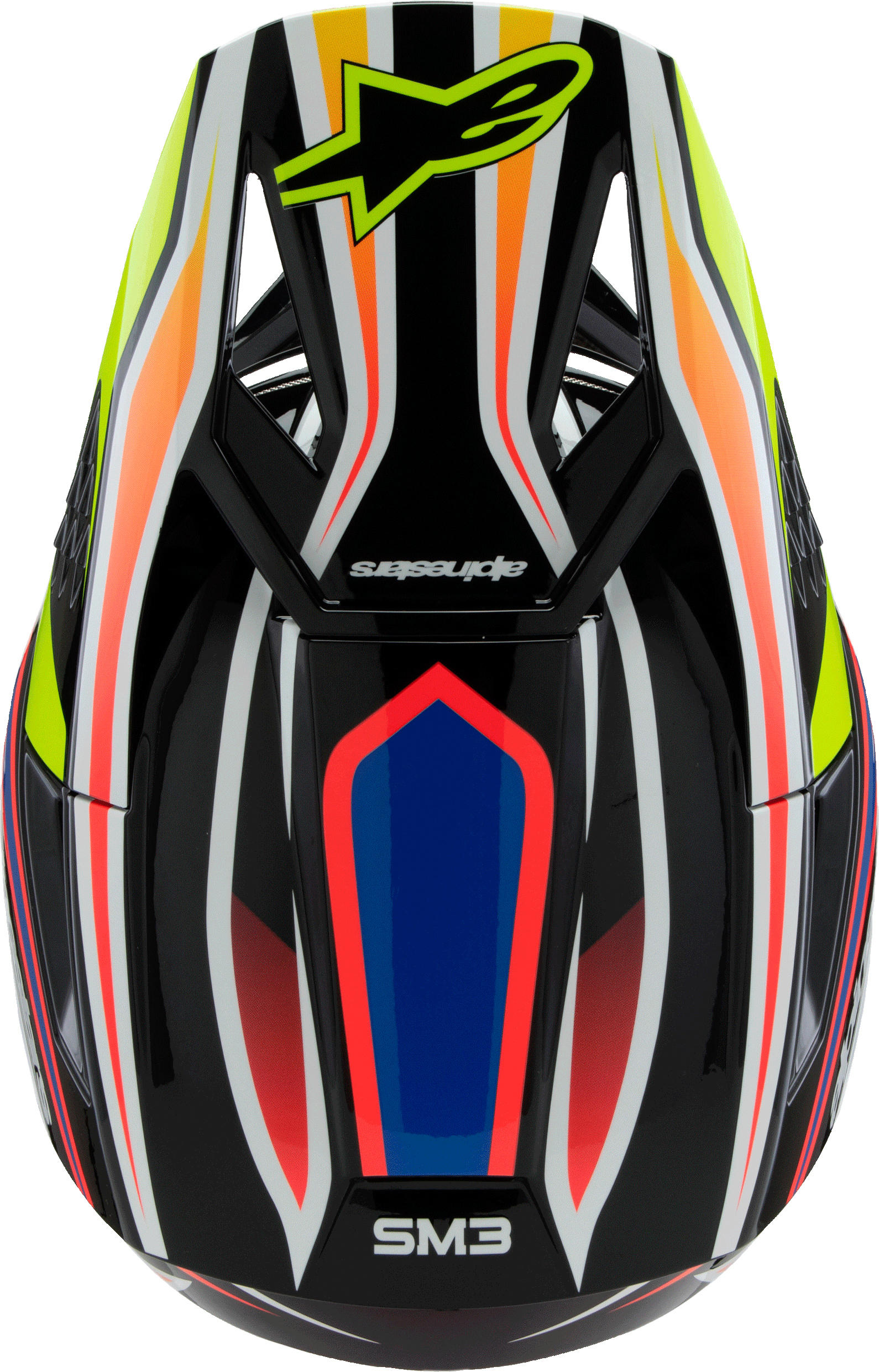 Alpinestars SM3 Youth Wurx Helmet YS Black/Yellow/Blue/Red - Image 9