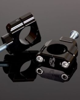Renthal 28.6mm No Offset Handlebar Clamps Black Pair