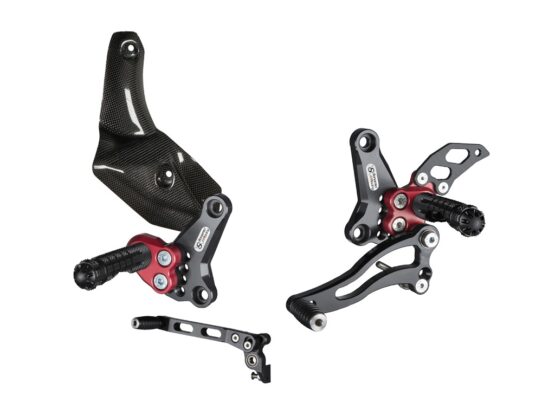 Adjustable Rearsets w/ Carbon Fiber Exhaust Guard