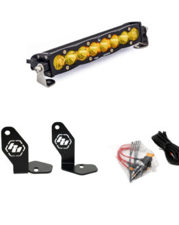Baja Designs S8 10in Amber Hood Light Bar Kit For Polaris Pro-R