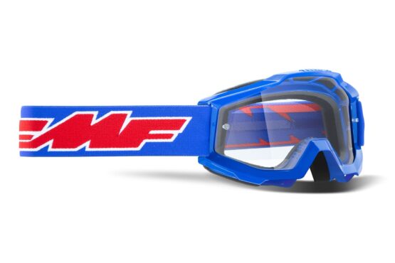 FMF Youth PowerBomb Goggle Rocket Blue Clear Lens