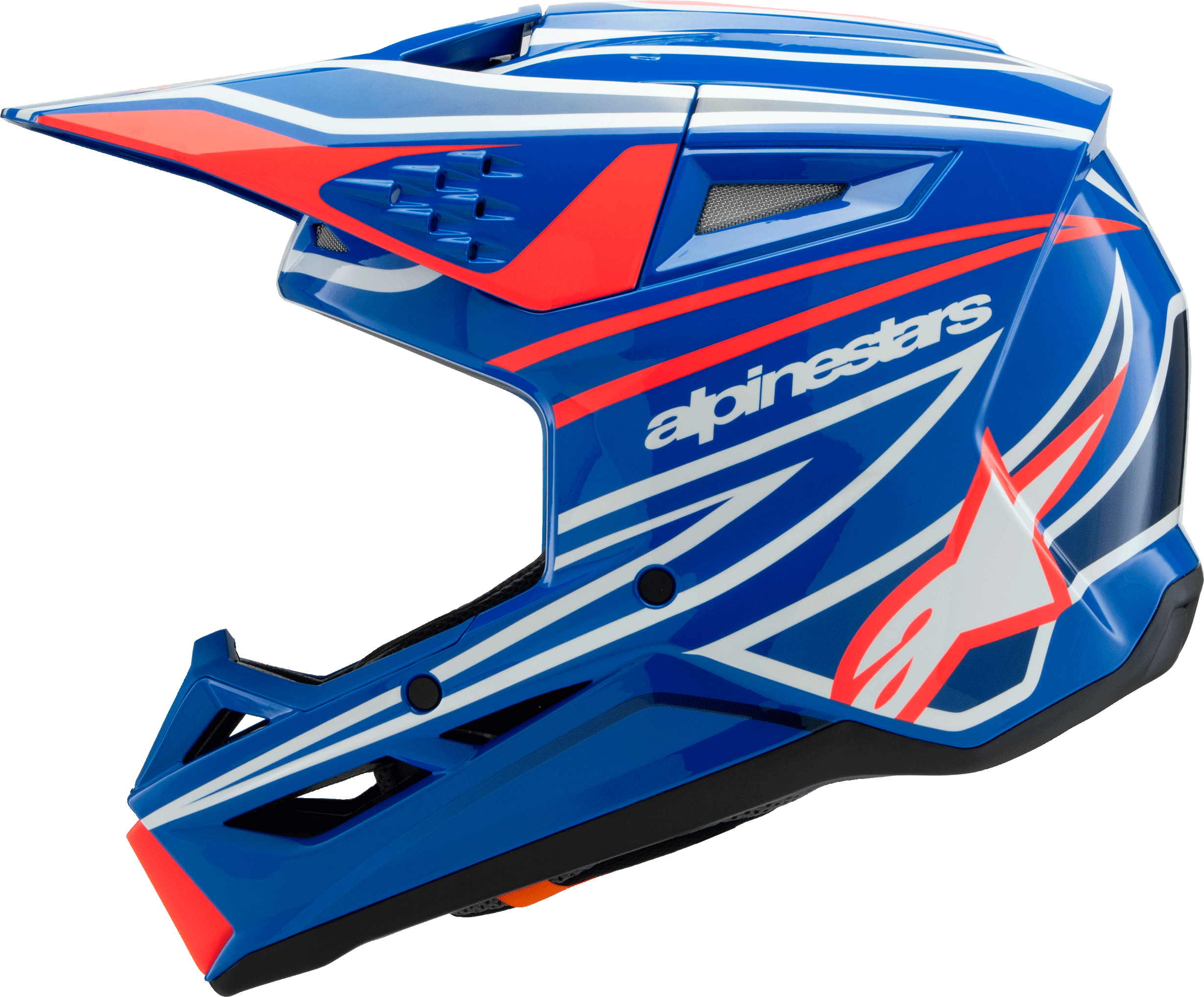 Alpinestars SM3 Youth Wurx Helmet Blue/Red YM - Image 6