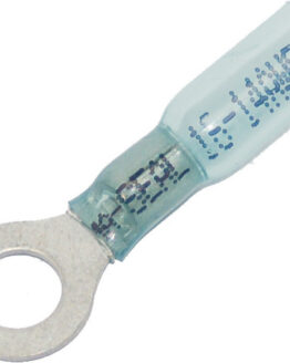 NAMZ Heat Shrink Ring Terminals 16-14 AWG 1/4 in Green 25 Pack