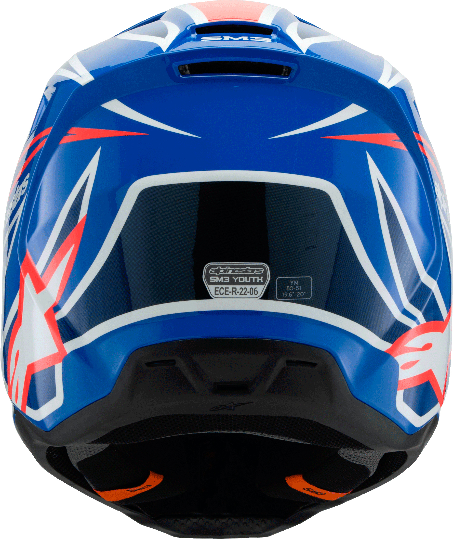 Alpinestars SM3 Youth Wurx Helmet Blue/Red YM - Image 7