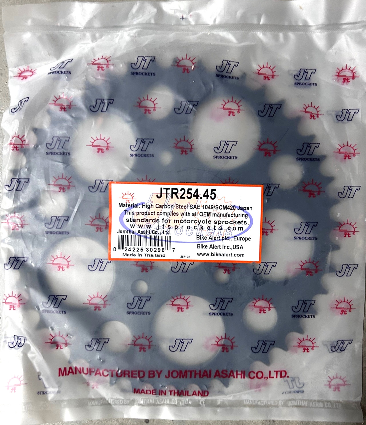 JT Steel Rear Sprocket 45T 520 Fits Honda - Image 3