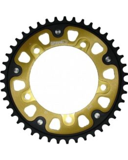 Supersprox Stealth Rear Sprocket 42T Gold 525 Chain For Suzuki Triumph