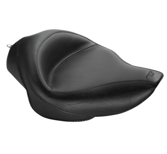 Vintage Smooth Vinyl Solo Seat - Black