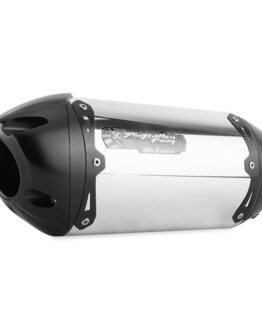 S1R Brushed Slip On Exhaust Black Cap