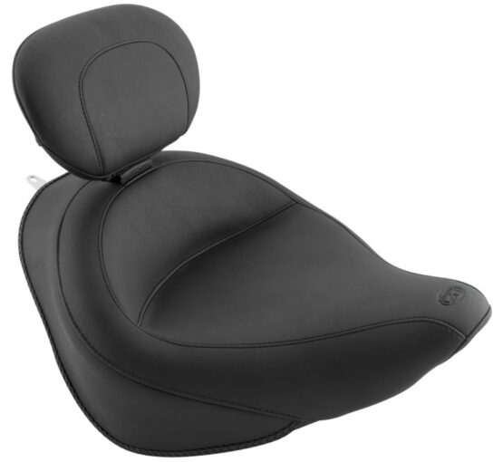 Wide Smooth Naugahyde Solo Seat w/Backrest