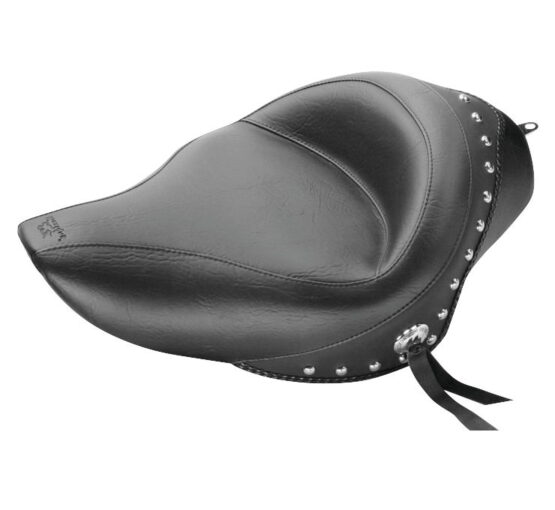 Vintage Concho Studded Vinyl Solo Seat - Black