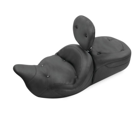 Super Touring Plain Vinyl 2-Up Seat Backward w/Backrest - Image 2