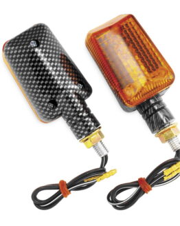 Mini Stalk Mini Marker Light Kit - Amber Lens Clear Bulb Carbon Look Shell