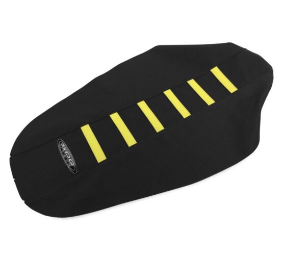 6-Rib Water Resistant Seat Cover Black/Yellow - Image 2