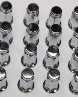 16x Chrome Lug Nuts 3/8"-24 Flat Base Steel by ITP