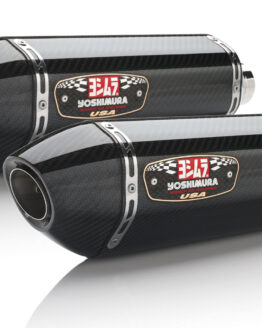 Yoshimura R77 Carbon Fiber Dual Slip-On Exhaust Black Fits Gen 2 Hayabusa