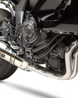 R77 Works Stainless Full Exhaust Silver Fits 15-21 Yamaha FZ-07 MT-07 XSR700