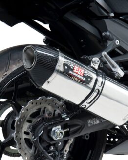 Yoshimura R77 SS Dual Slip-On Exhaust Silver Fits 12-23 Kawasaki ZX14