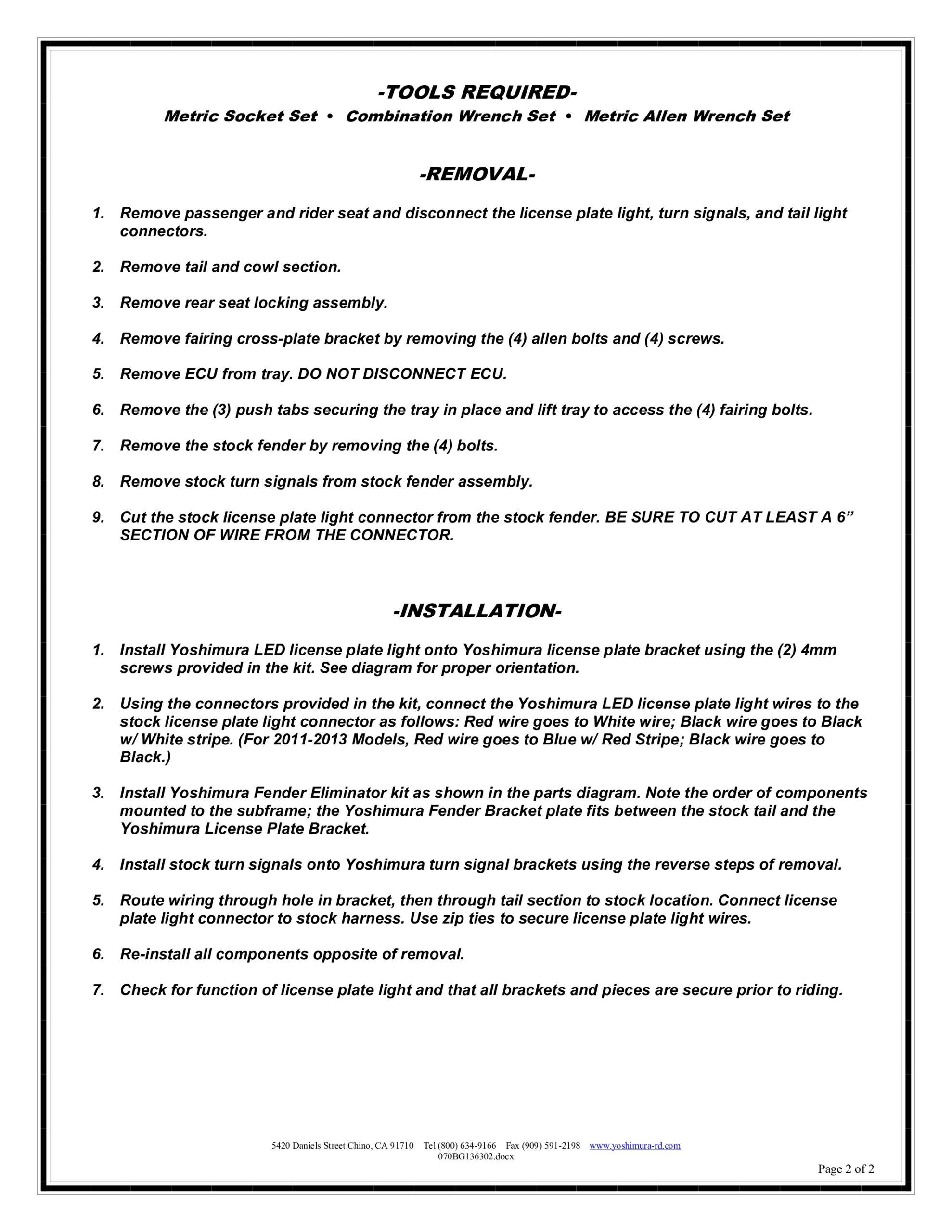 Yoshimura Fender Eliminator Fits 06-16 Yamaha R6 - Image 5